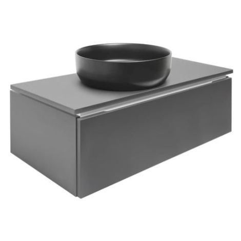 Kúpeľňová skrinka s krytom SAT Feel 100x30x46 cm antracitová podložka SATFEEL100ANTD