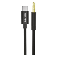 Kábel WG USB-C na 3,5 mm Jack, 1,5 m, čierna
