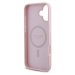 Guess PU Grained 4G Small Metal Logo MagSafe Zadný Kryt pre iPhone 16 Pink