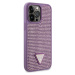 Guess Rhinestones Triangle Metal Logo Kryt pre iPhone 14 Pro Max Purple