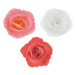 Červené a biele ruže, 36ks, 4,5cm - Dekora - Dekora