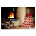 Súprava 10 červených filcových vianočných dekorácií Spira Medium