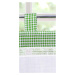 Forbyt, Hotová záclona, Kostička a čipka, zelená, 40 x 80 cm