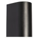 Moderné vonkajšie nástenné svietidlo čierne plastové oválne 2-svetlo - Baleno