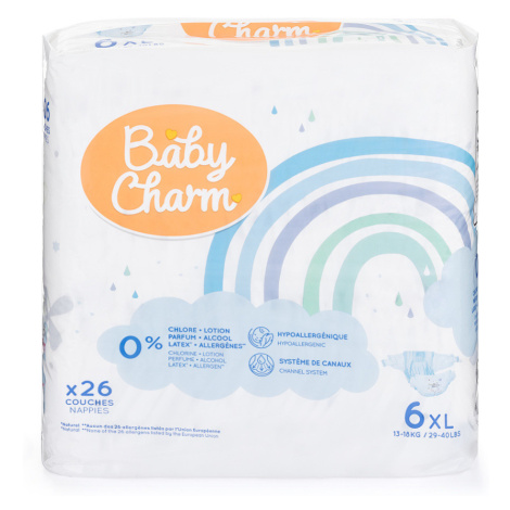 BABY CHARM Super Dry Flex XL vel.6 plienky 13-18 kg 26 ks