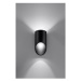 Čierne nástenné svietidlo Nice Lamps Nixon, dĺžka 20 cm