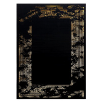 Kusový koberec Gloss 408C 86 glamour black/gold - 120x170 cm Dywany Łuszczów