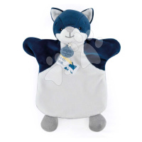 Plyšový vlk na bábkové divadlo Wolf Hand Puppet Doudou et Compagnie modrý 25 cm od 0 mes