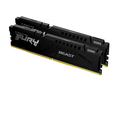 KINGSTON DIMM DDR5 64GB (Kit of 2) 6000MT/s CL40 FURY Beast Čierna XMP