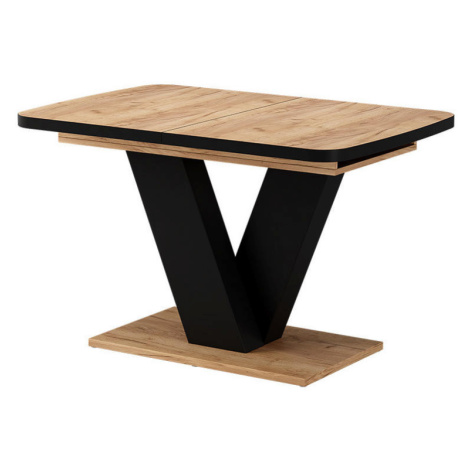 Vicco JEDÁLENSKÝ STÔL Fenaro, čierna/dub, 120-160 x 80 cm rozťahovateľný