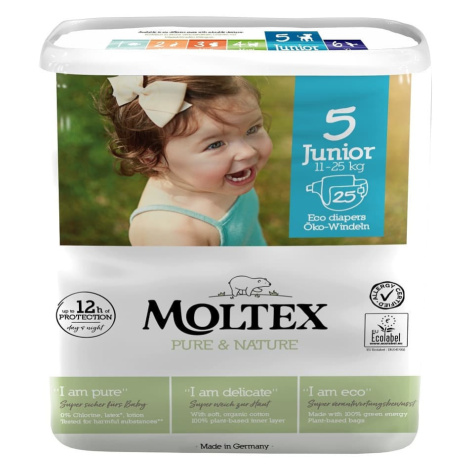 MOLTEX Plienky Pure & Nature Junior (11–25kg) 25 ks