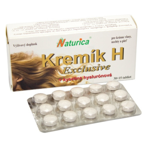 NATURICA KREMÍK H Exclusive + Kyselina hyalurónová 45 tabliet