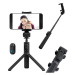 Selfie tyč, dĺžka 42 cm, otočná o 360°, s odnímateľným tlačidlom spúšte, bluetooth, v3.0, funkci