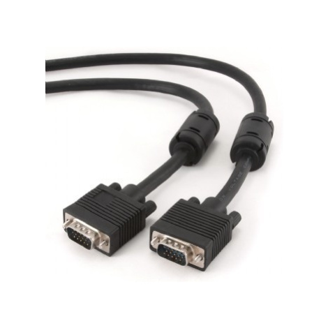 Kabel CABLEXPERT CC-PPVGA-10M-B přípojný k mon  15M/15M VGA 10m stíněný extra, ferrity BLACK