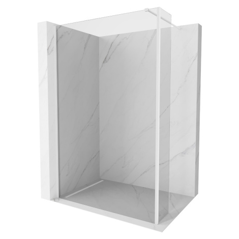 MEXEN/S - Kioto Sprchová zástena WALK-IN 125 x 40 cm, transparent, biela 800-125-212-20-00-040