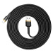 Kábel Baseus Cafule Opletený USB/Lightning 8 pin, 2A, 3m - čierno-zlatý
