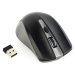 GEMBIRD myš MUSW-4B-04-GB, šedo-čierna, bezdrôtová, USB nano receiver