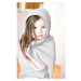 Svetlo šedá bavlnená detská osuška s kapucňou 80x80 cm Lil Planet - Roba