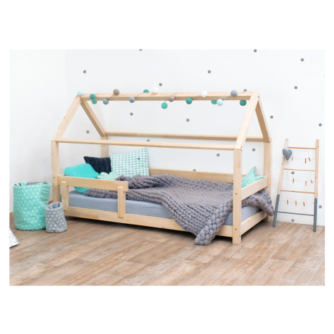 Benlemi Detská posteľ domček TERY s bočnicou Zvoľte farbu: Biela, Rozmer: 120x200 cm