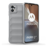 Motorola Moto G32, silikónové puzdro, stredne odolné proti nárazu, 3D vzor, svetlo sivá