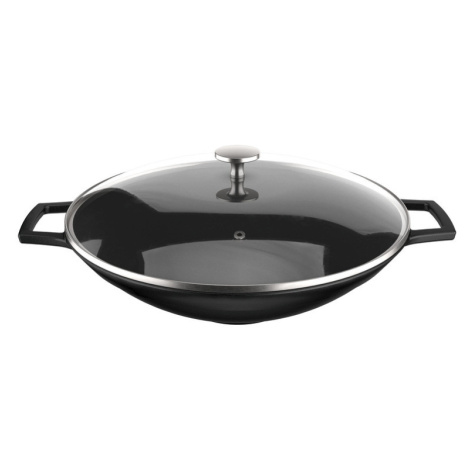 ERNESTO® Liatinový wok s pokrievkou, Ø 36 cm