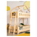 Domčeková poschodová detská posteľ 90x190 cm v prírodnej farbe Kaiko B – Adeko