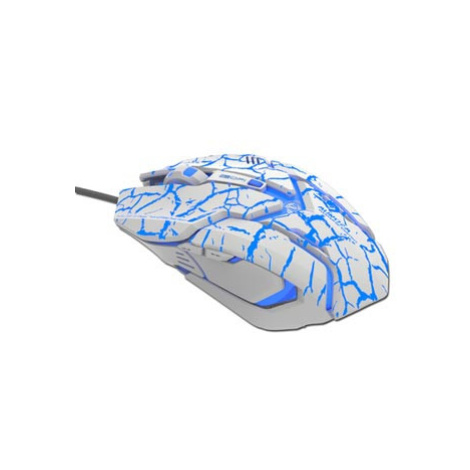 Myš drátová USB, E-blue Auroza Gaming, biela, optická, 4000DPI