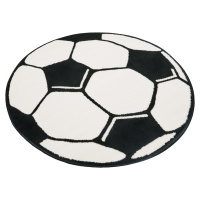 Dětský kusový koberec Prime Pile Fussball 100015 - 200x200 (průměr) kruh cm Hanse Home Collectio