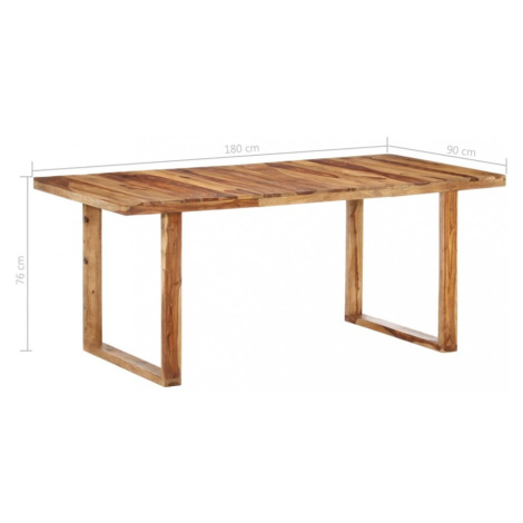 Jedálenský stôl masívne drevo Dekorhome 180x90x76 cm,Jedálenský stôl masívne drevo Dekorhome 180 vidaXL