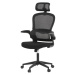 AUTRONIC KA-E530 BK Židle kancelářská, černý mesh, černý plast, nastavitelný podhlavník, bederní