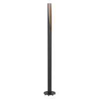 Stojacia LED lampa Barbotto v čiernej/vzhľad duba