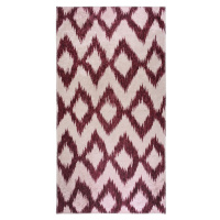 Vínovo-biely umývateľný koberec behúň 80x200 cm - Vitaus