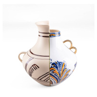 SELETTI Váza Hybrid Nazca, biela / farebná, Ø 22,5 cm, porcelán