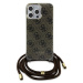 Guess IML 4G Printed Crossbody Zadný Kryt pre iPhone 15 Pro Max Brown