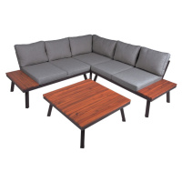 Sivý záhradný lounge set z masívu akácie pre 4 Theresa – Garden Pleasure