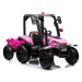 mamido Detský elektrický traktor s prívesom BLT ružový