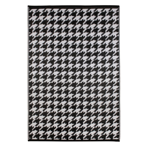 Čierno-biely vonkajší koberec Green Decore Houndstooth, 120 x 180 cm