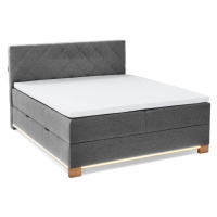 Sivá boxspring posteľ s úložným priestorom 160x200 cm Messina – Meise Möbel