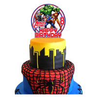 Vrchnák na tortu Avengers s číslom 8 - Cakesicq - Cakesicq