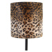 Moderná stolná lampa čierna s tienidlom leopard 25 cm - Simplo