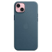 Apple Originál Tkaninový kryt FineWoven s MagSafe pre iPhone 15 Plus Pacific Blue, MT4D3ZM/A