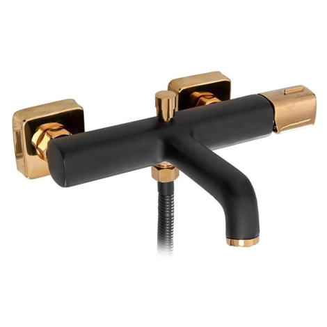 Vaňová batéria s vaňovou sadou Rea Salto čierna-zlatá