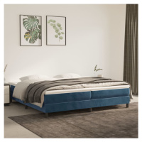 vidaXL Posteľný rám na boxspring tmavomodrý 200x200 cm zamat