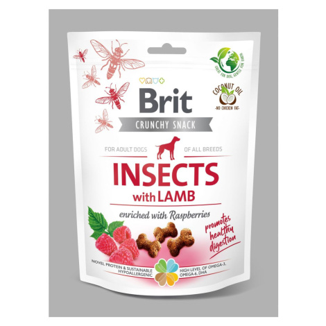 Brit Care Crunchy Cracker. Insects with Lamb enriched with Raspberries - 200g