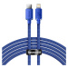 Kábel Baseus Crystal cable USB-C to Lightning, 20W, PD, 2m (blue)