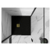 MEXEN/S - Stone+ štvorcová sprchová vanička 90 x 90, čierna, mriežka zlatá 44709090-G