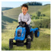Traktor na šľapanie a príves Farmer XL Blue Tractor+Trailer Smoby modrý s polohovateľným sedadlo