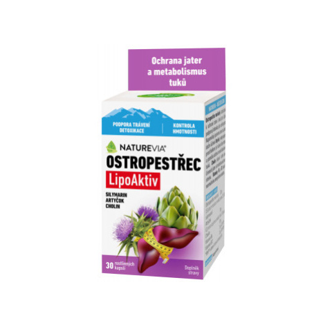 NatureVia Ostropestřec LipoAktiv 30 kapsúl