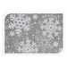 Dekoratívna látka Big snowflakes sivá, 21 x 250 cm