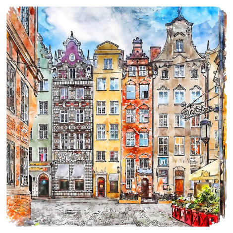 Obraz 90x90 cm Gdansk – Fedkolor